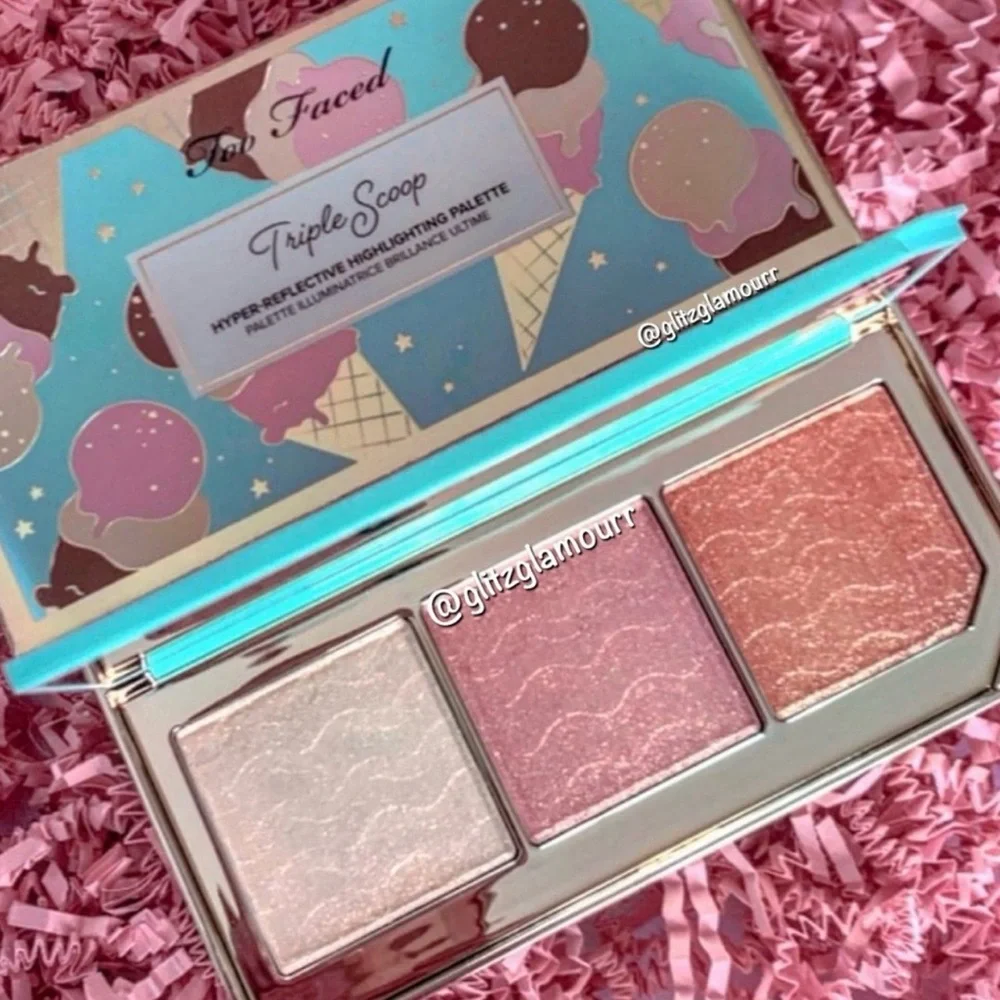 🍦Too Faced Triple Scoop Hyper-Reflective Highlighting Palette🍦